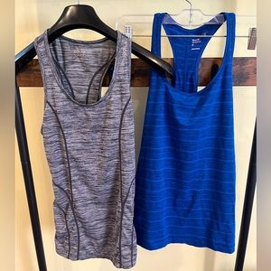 2 racerbacker workout tops. Reebok size XS. Gap Size S